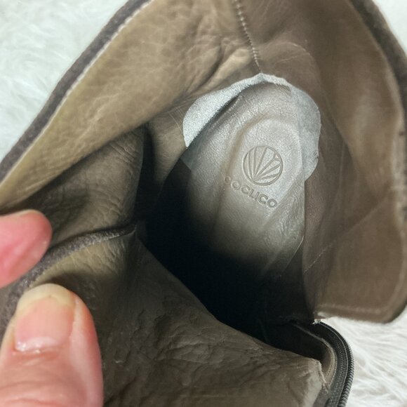 Coclico Brown Suede Lace Up Block Heel Side Zip Bani Boots EU 41 US 10 - Picture 10 of 10